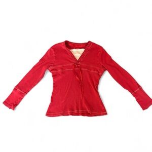 Vintage Arizona Jean Company Red Embellished Top